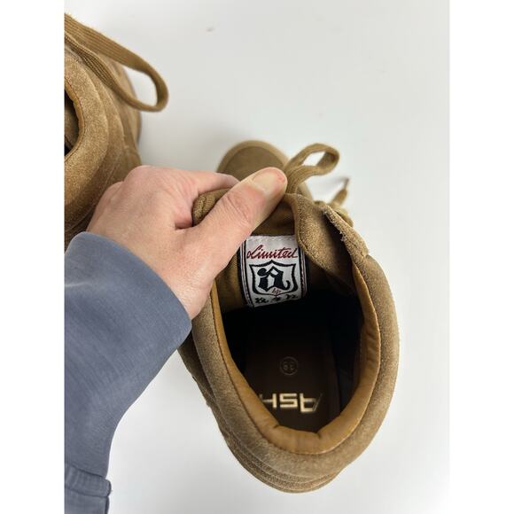 NWOT Ash Limited Womens Bowie Wedge Lace-Up Suede Casual Shoes Tan Size 7 (eu38) - Picture 5 of 7